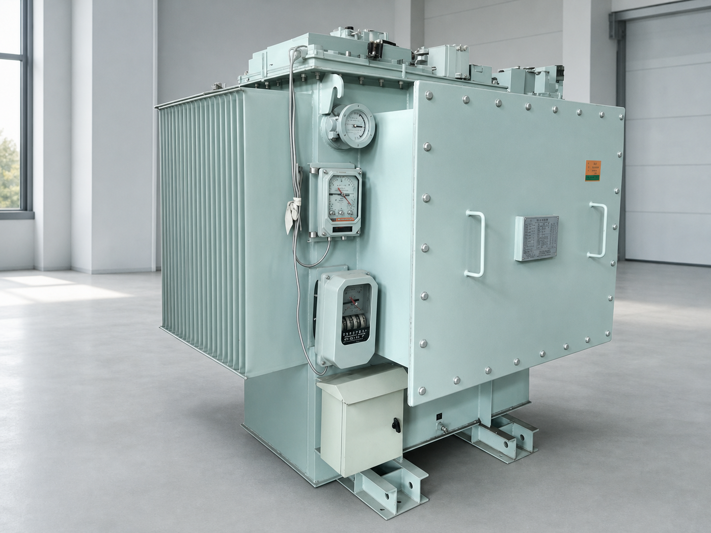 Complete three-quarter view of the ZPS-M wide-frequency transformer
