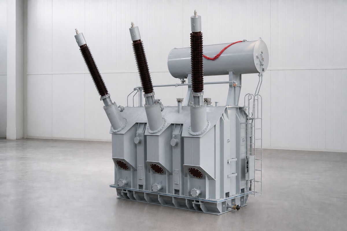 Product view of a high-voltage power transformer