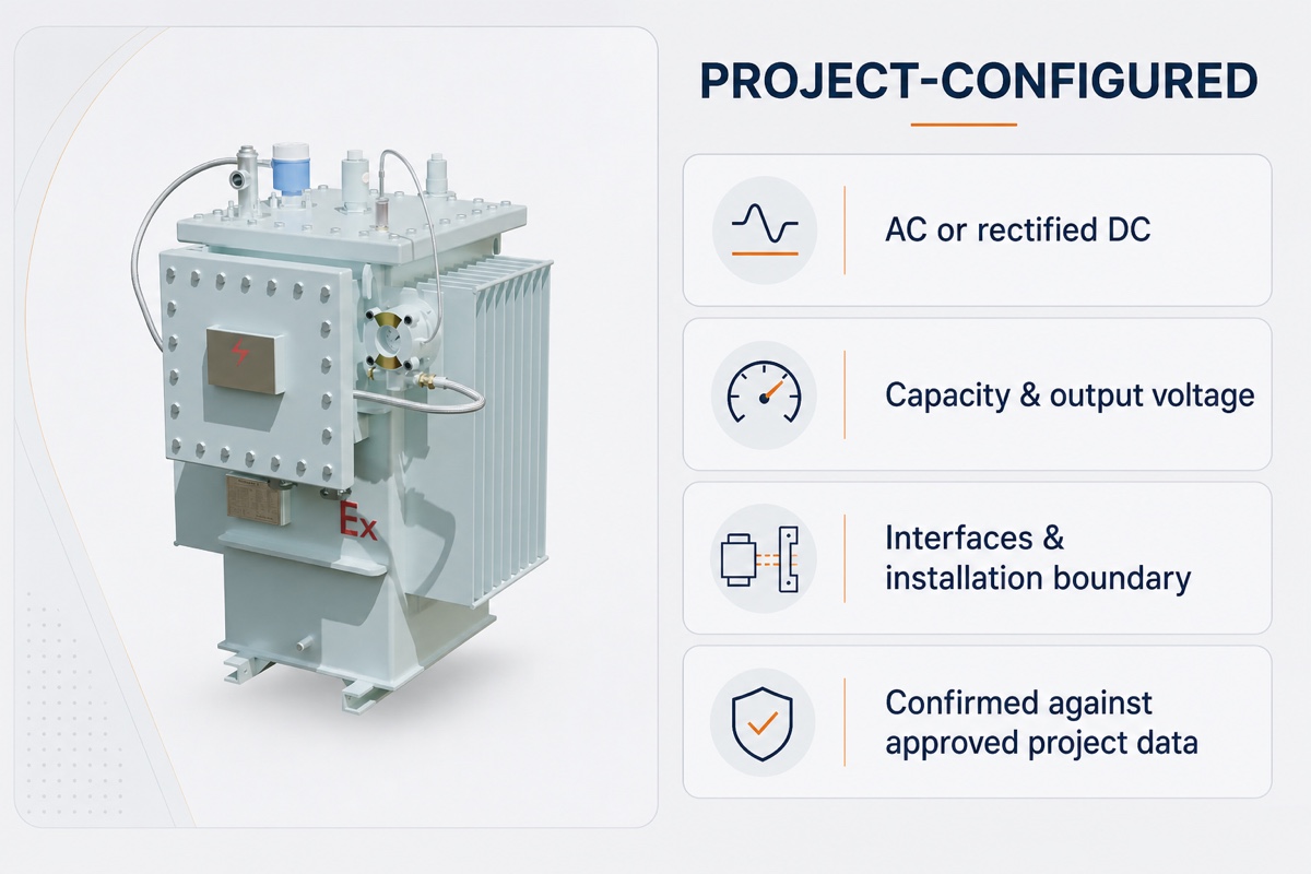 Project-configured electrical and installation options