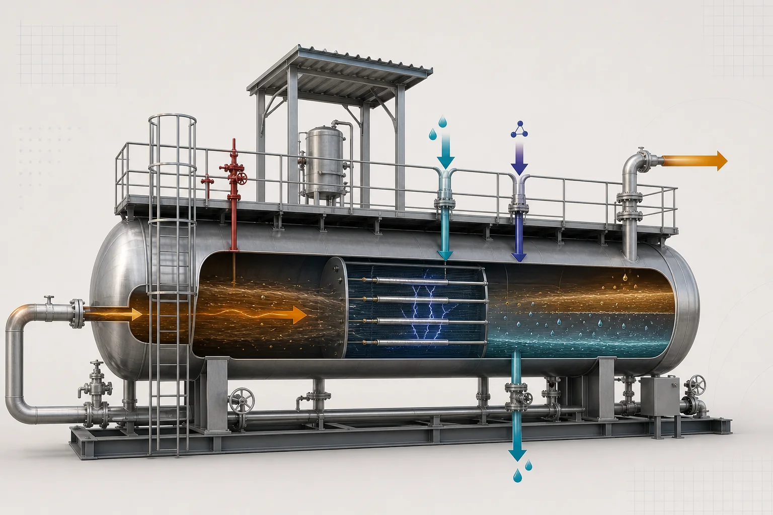 Crude oil washing and electrostatic separation process