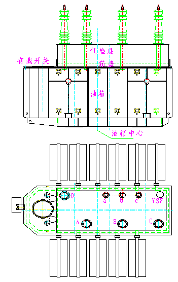 Reference general arrangement · Technical presentation, p.14 (original Chinese drawing)