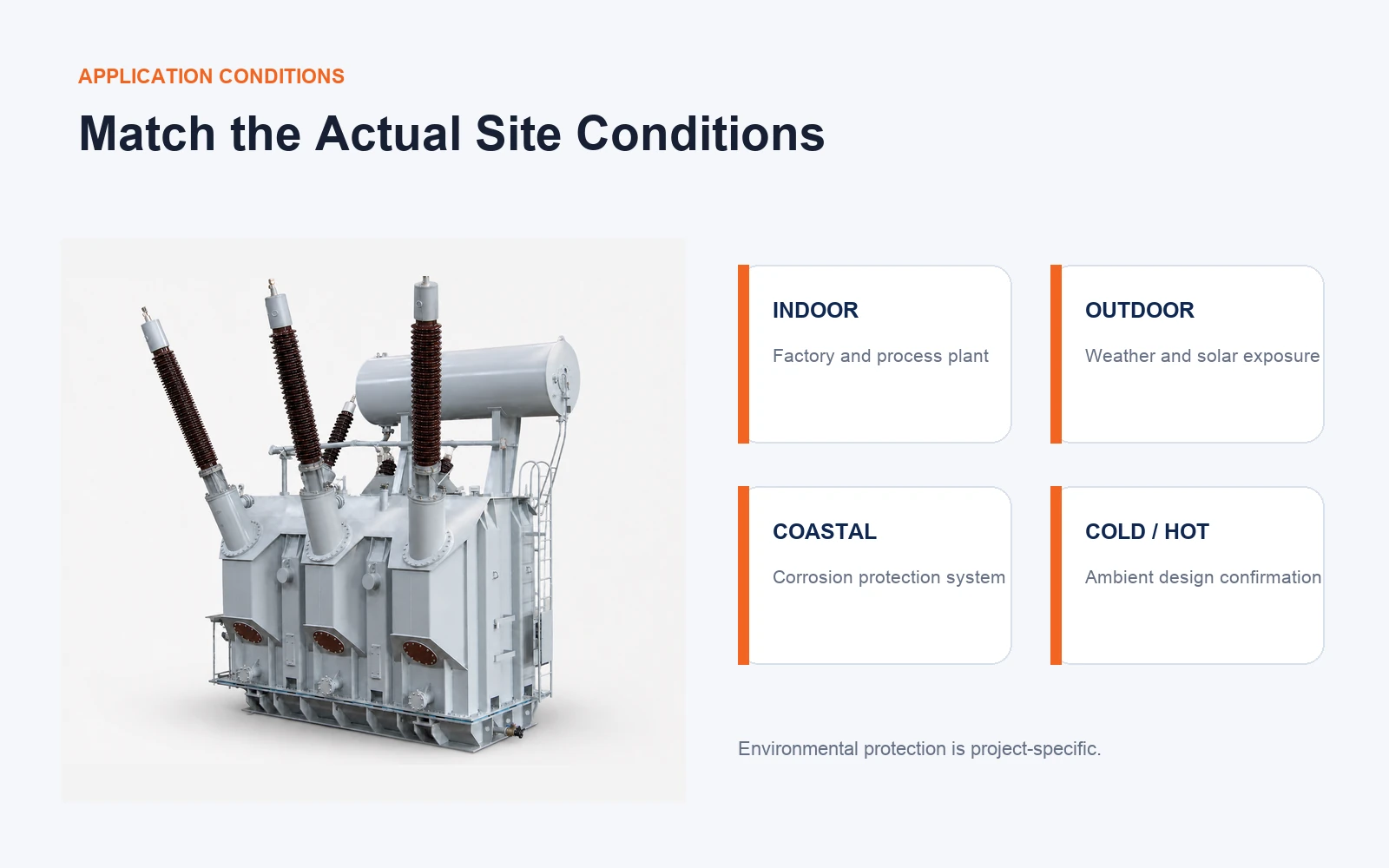 Indoor outdoor coastal and extreme-temperature application conditions