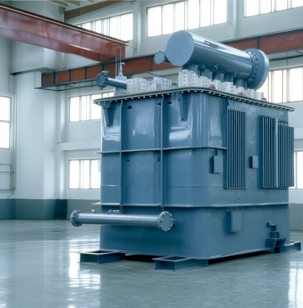 Electric furnace transformer installation view